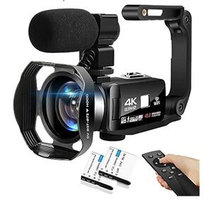 Seree Video Camera 4K 60 FPS 48 MP Camcorder 18 IR Night Vision vlogging Remote